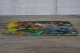 Vintage French artist's paint palette - two sided
