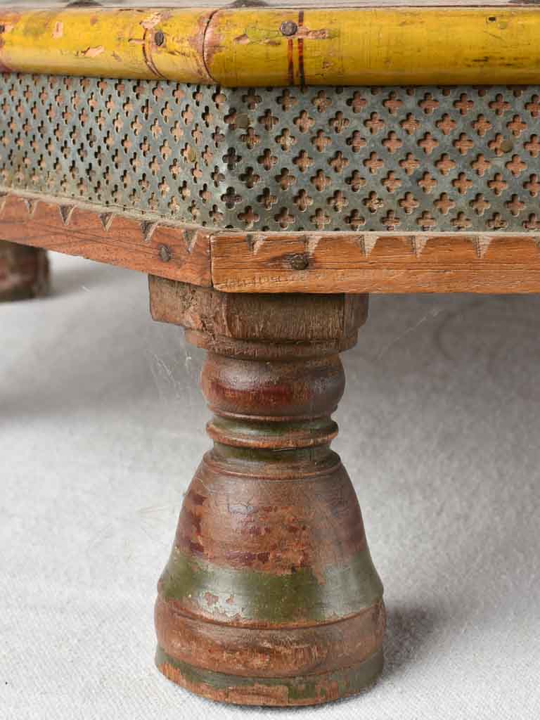 Indonesian Antique Table with Copper Pressings