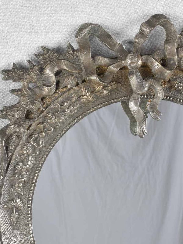 19th century Louis XVI style round mirror 18"