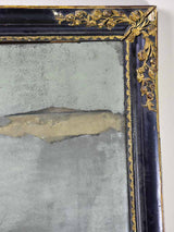 19th-century French mirror with black and gold frame 25½" x 30¾"