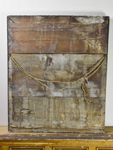 19th-century French mirror with black and gold frame 25½" x 30¾"