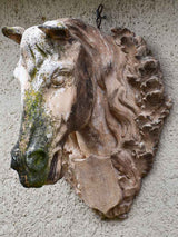 Antique French terracotta horse head 22½"