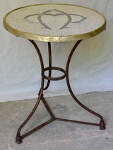 Early 20th Century French bistro table with mosaic monogram