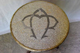 Early 20th Century French bistro table with mosaic monogram