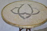 Early 20th Century French bistro table with mosaic monogram