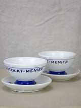 Chocolate Menier cups and saucers