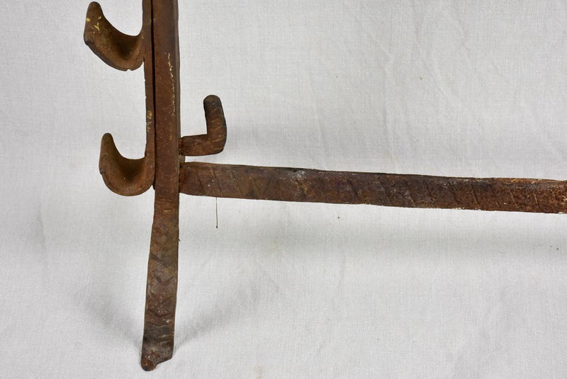 Period French Iron Andirons
