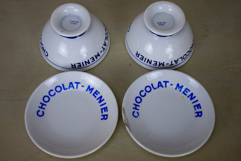 Chocolate Menier cups and saucers
