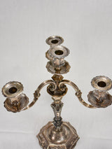 Pair of antique French candlesticks with four branches 15"