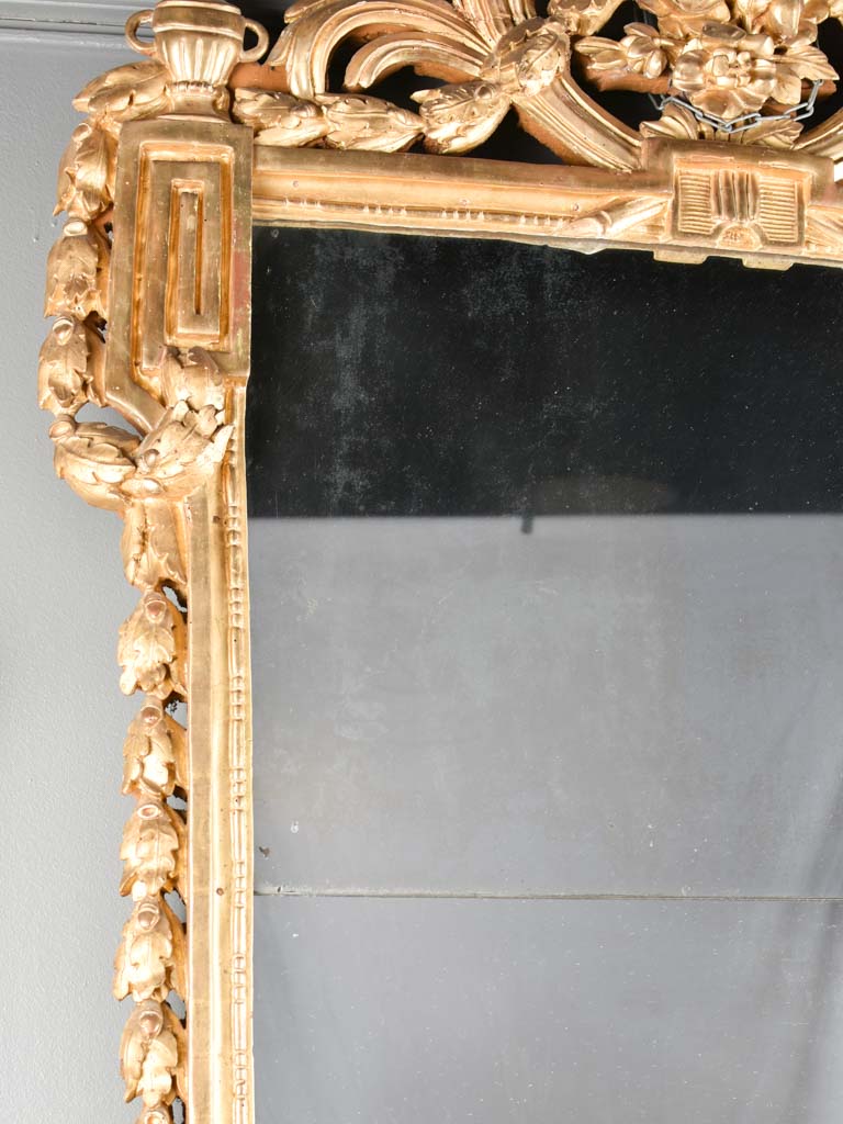 Antique gilt finish Louis XVI mirror
