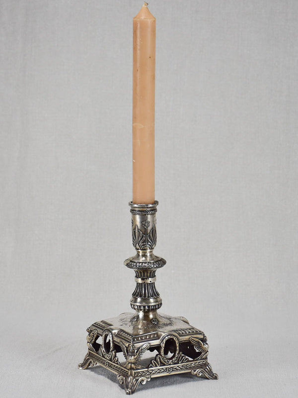 Antique Silver-plated Napoleon III Candlestick