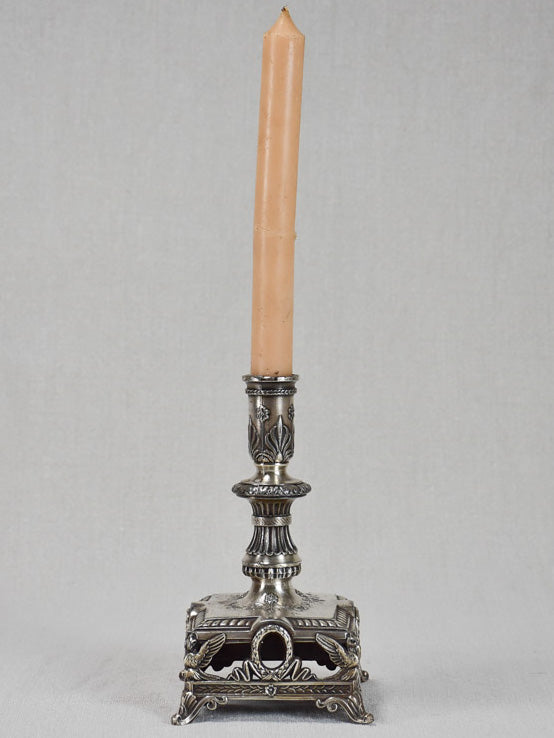 Late nineteenth-century Silverplated Square Candlestick