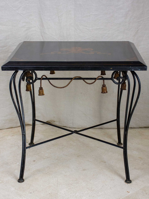 1980's chic French timber side table