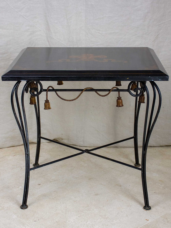 1980's chic French timber side table