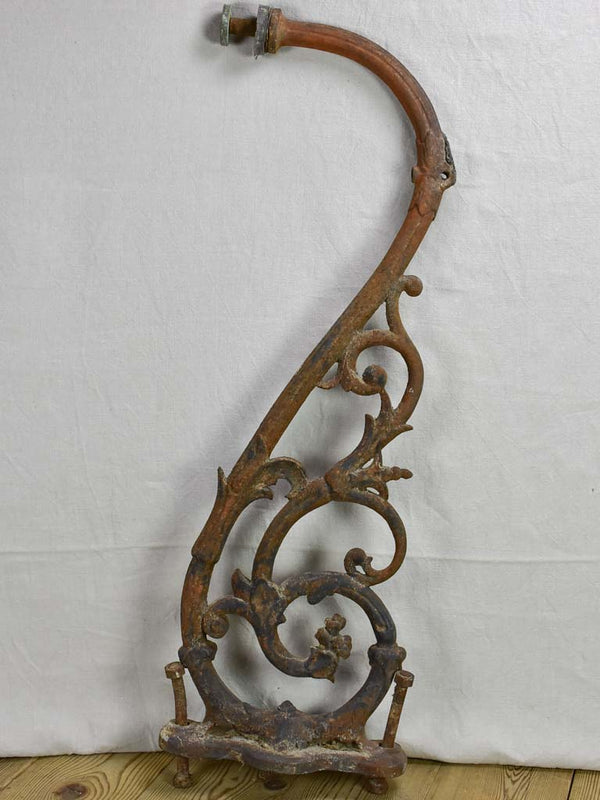 Huge 19th century street wall lamp - cast iron and copper 52"