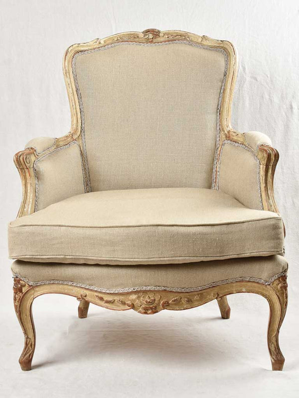 Classic beechwood bergère armchair