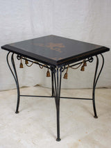 Vintage black Parisian side table