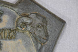 Antique French cast iron farming prize 13½" x 8¾"