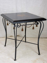 Iron-tasseled 80's French side table