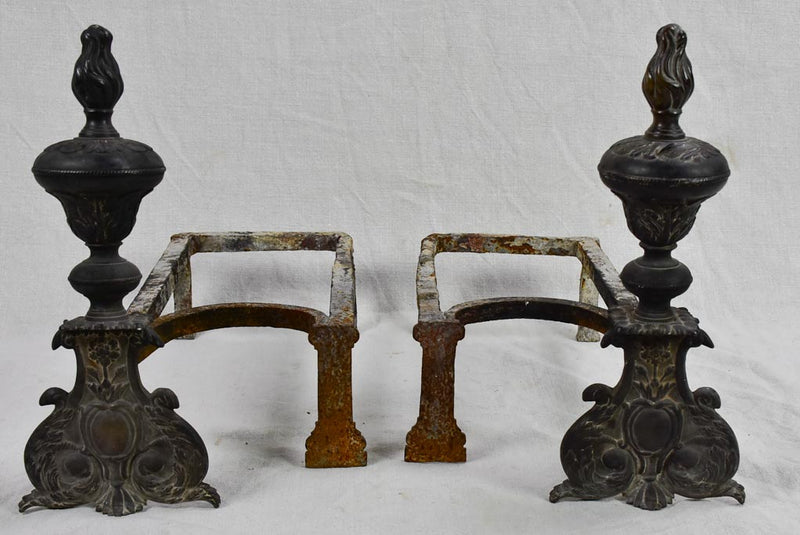 Pair of 17th Century French fireplace andirons