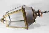 Early-20th-century French lantern - brass and copper - 34¾"