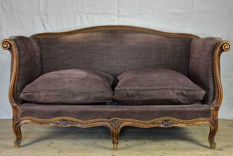 Deep antique French Louis XV sofa - two seat – Chez Pluie