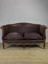 Deep antique French Louis XV sofa - two seat