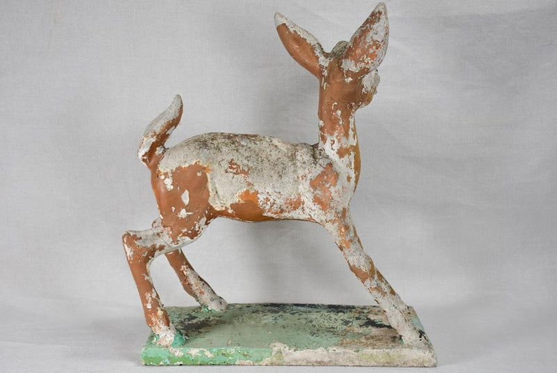1960s garden statue of a baby deer