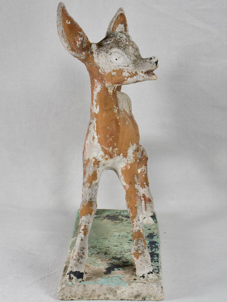 1960s garden statue of a baby deer