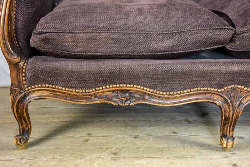 Deep antique French Louis XV sofa - two seat – Chez Pluie