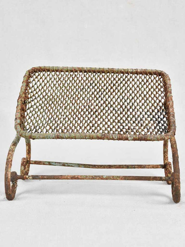 Antique French garden footrest - adjustable