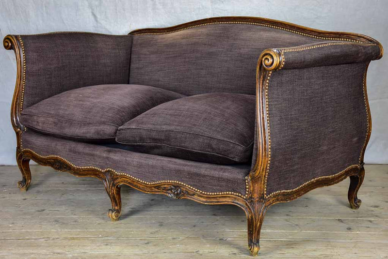 Deep antique French Louis XV sofa - two seat