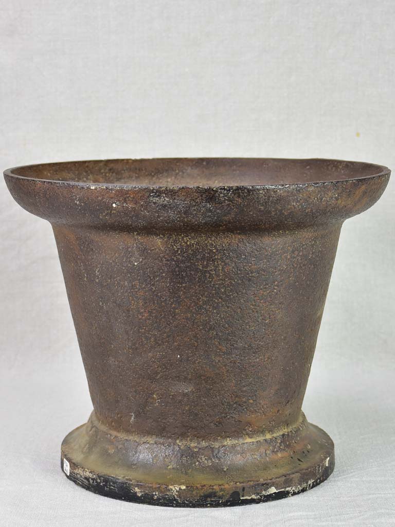 19th century French cast iron pharmacy mortar 11½"