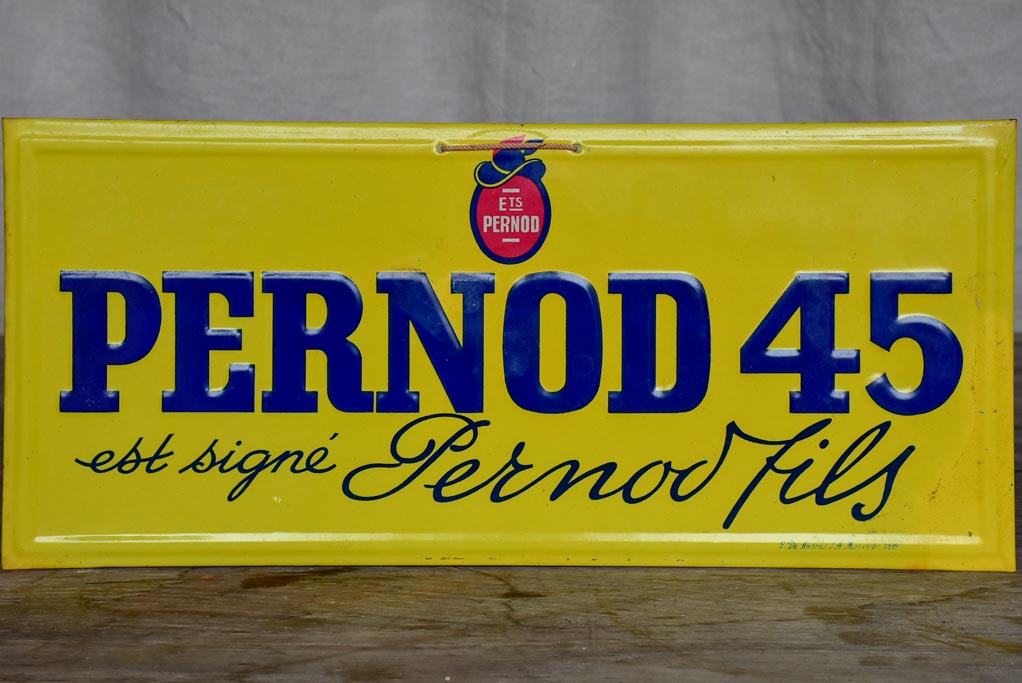 Vintage French enamel Pernod plaques
