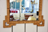 Vintage mirror with rattan and bamboo frame