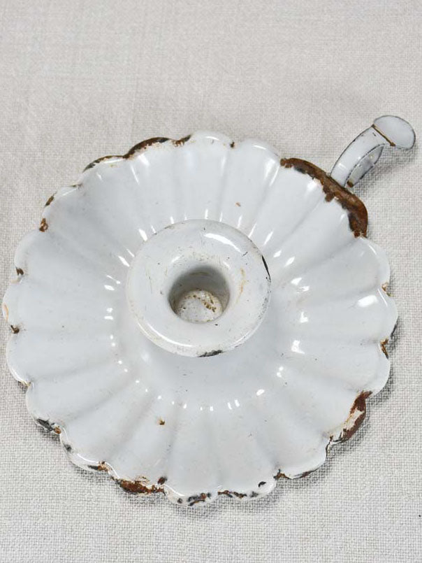 Late nineteenth-century Napoleon III enamel candle holder
