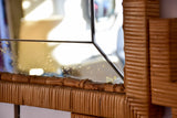Vintage mirror with rattan and bamboo frame