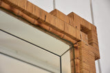 Vintage mirror with rattan and bamboo frame