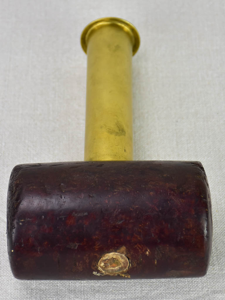 19th century French mallet for softening leather 9"