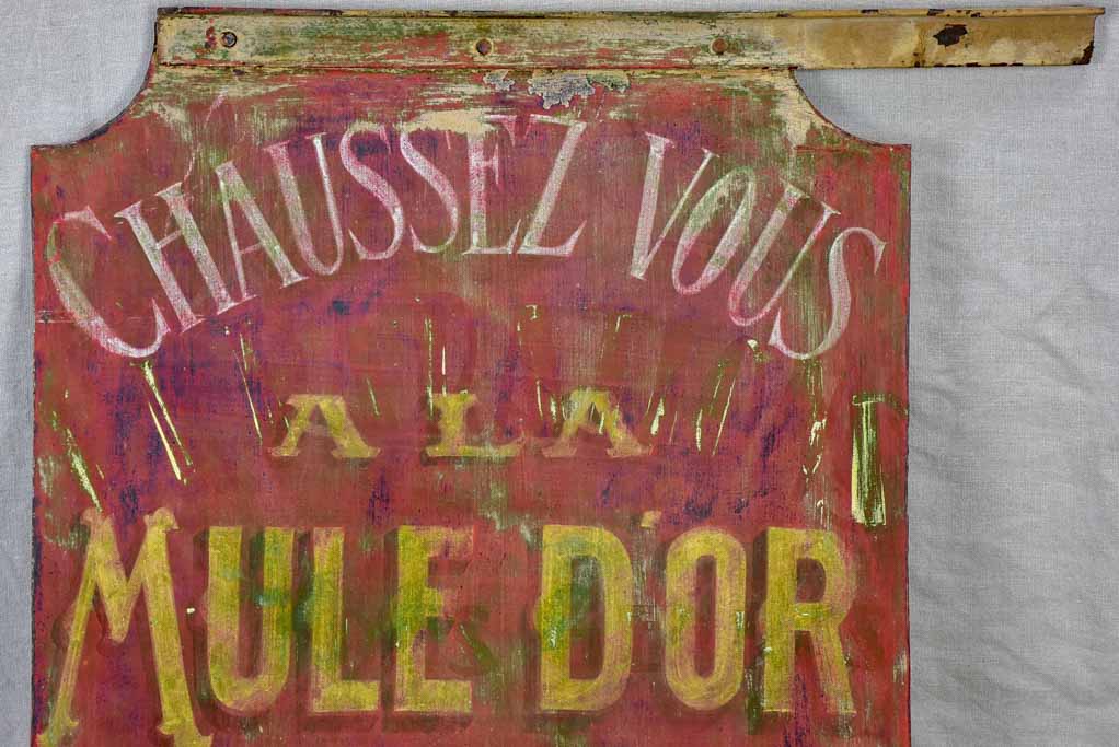 Antique French sign from a cobbler's shop 31"