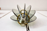 Pair of green / grey vintage Italian glass wall sconces