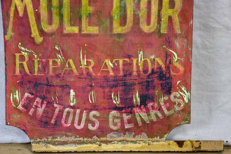 Antique French sign from a cobbler's shop 31"