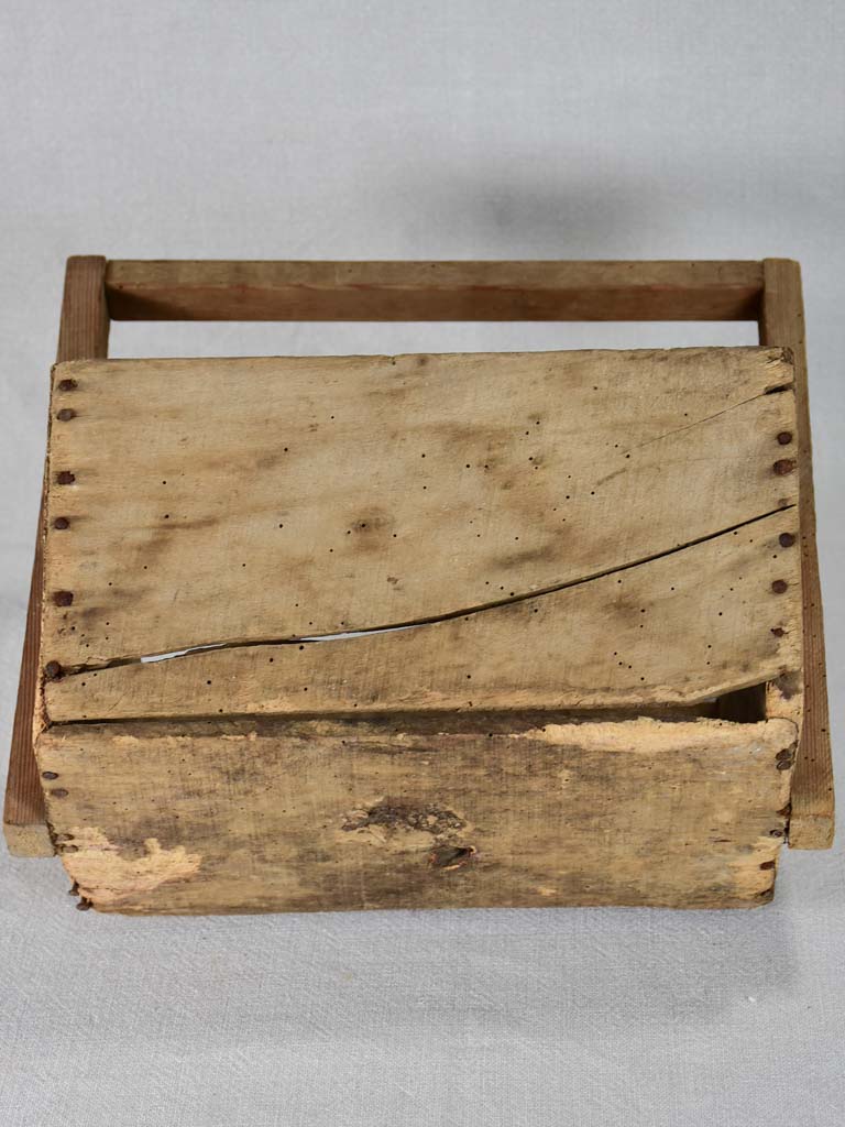 Collection of five French wooden harvest baskets