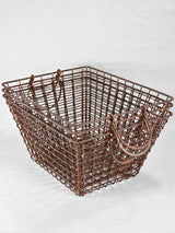 Collection of three antique French oyster baskets