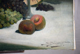 19th Century still life painting of a display of fruit by S. Seeberger 34¾'' x 19¼''
