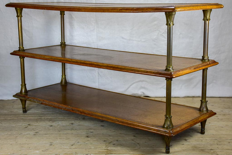 Three tier French display table from a boutique - 1900s 58¼" x 23¾"
