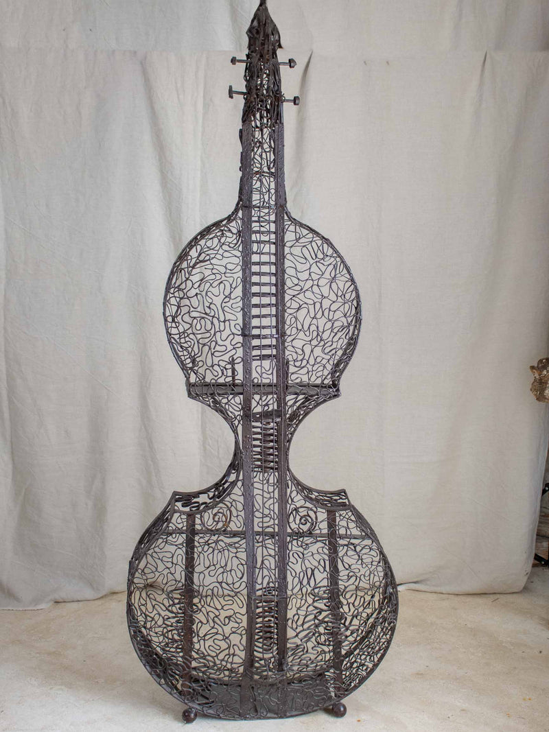 Vintage French Wrought Iron Music Sculpture