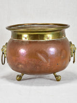 Vintage Brass Cachepot with Riveted Design
