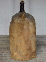 Antique French carboy in jute
