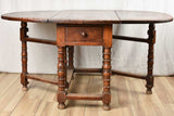 Old-World French Walnut Gate-Leg Table
